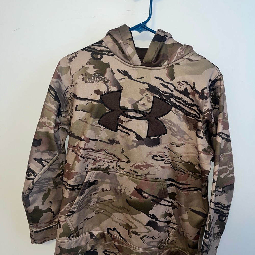 Under Armour Brown and Green Camouflage Hoodie